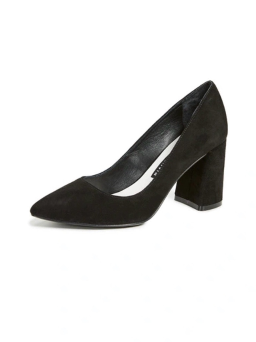 Alice + Olivia Black Suede Block Heel Pumps - Women's